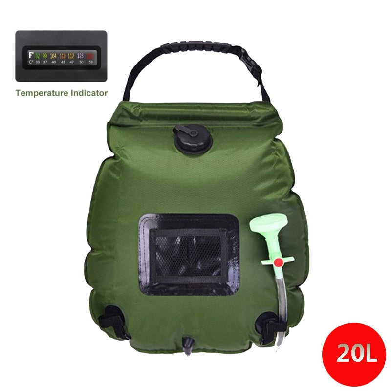 Adventure Hydration Shower Bag - 20L with Hose and Switchable Shower Head