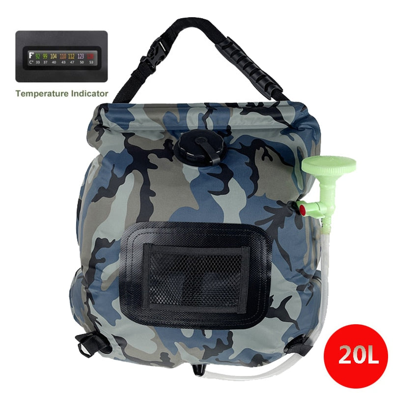 Adventure Hydration Shower Bag - 20L with Hose and Switchable Shower Head