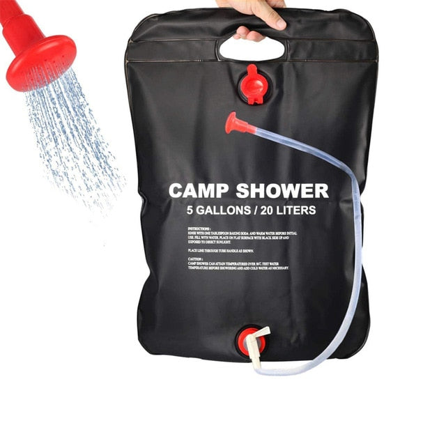 Adventure Hydration Shower Bag - 20L with Hose and Switchable Shower Head