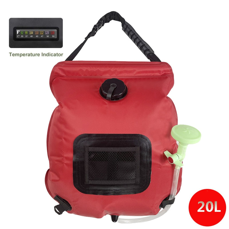 Adventure Hydration Shower Bag - 20L with Hose and Switchable Shower Head