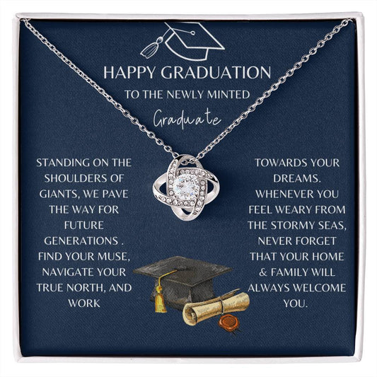 The Newly Minted Graduate - Love Knot Necklace - Perfect for all Grads!