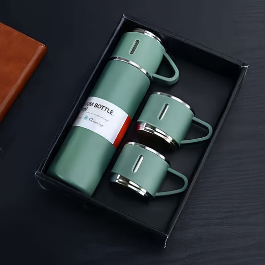 Stainless Steel Gift Set with Thermal Mug + Flask