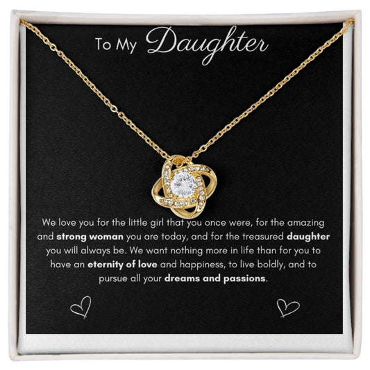 To My Daughter - Love Knot Necklace - Write Your Own Custom Names!