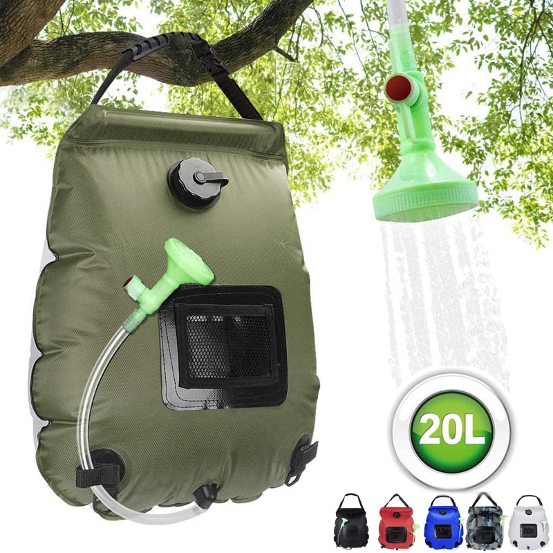 Adventure Hydration Shower Bag - 20L with Hose and Switchable Shower Head