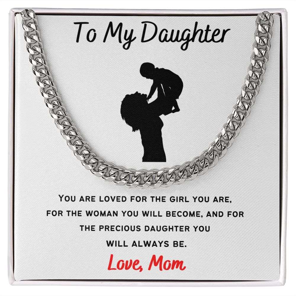 To My Daughter - Cuban Link Necklace - PopGifts