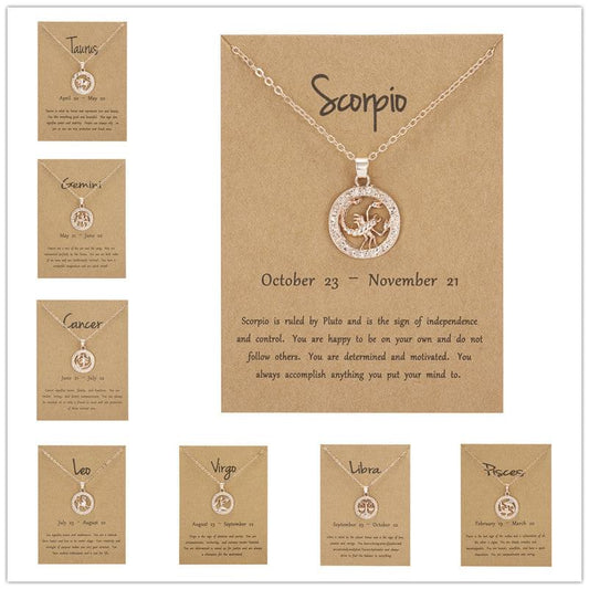 12 Constellation Animal Horoscope Necklace