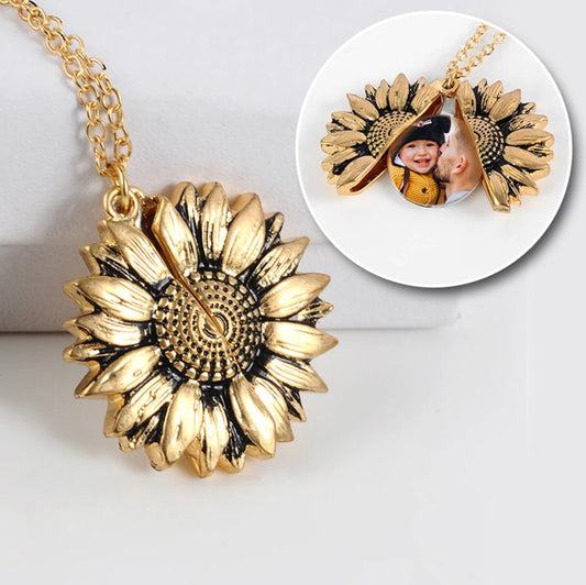 Exclusive Custom Photo Sunflower Locket